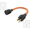 Ac Works Adapter Cord, STW, L6-30R, L14-30P, 1.5 ft., Orange L1430L630-018 - alternate 5